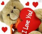 Sevgililer Günü için kalpleri, Teddy ayı